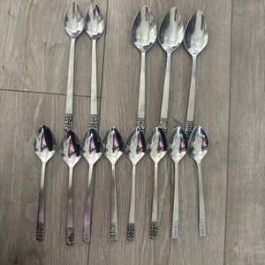 Vintage Lot of 13 Spoons Pieces Carlyle CAMEO Stainless‎ Flatware Hong Kong